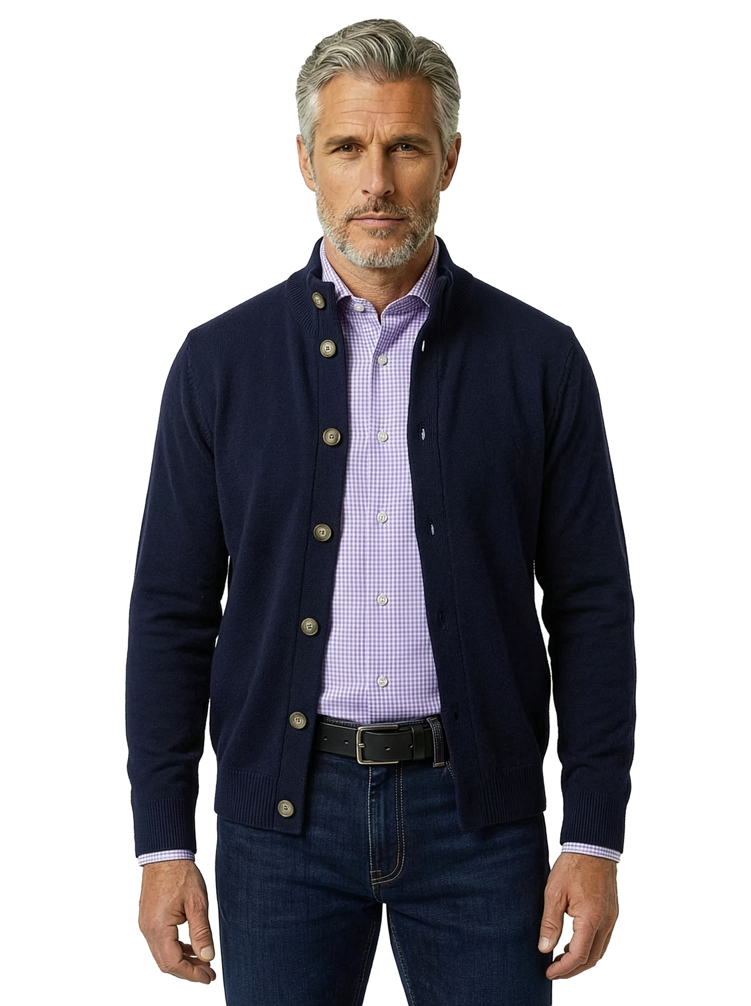 Cardigan mezzo collo