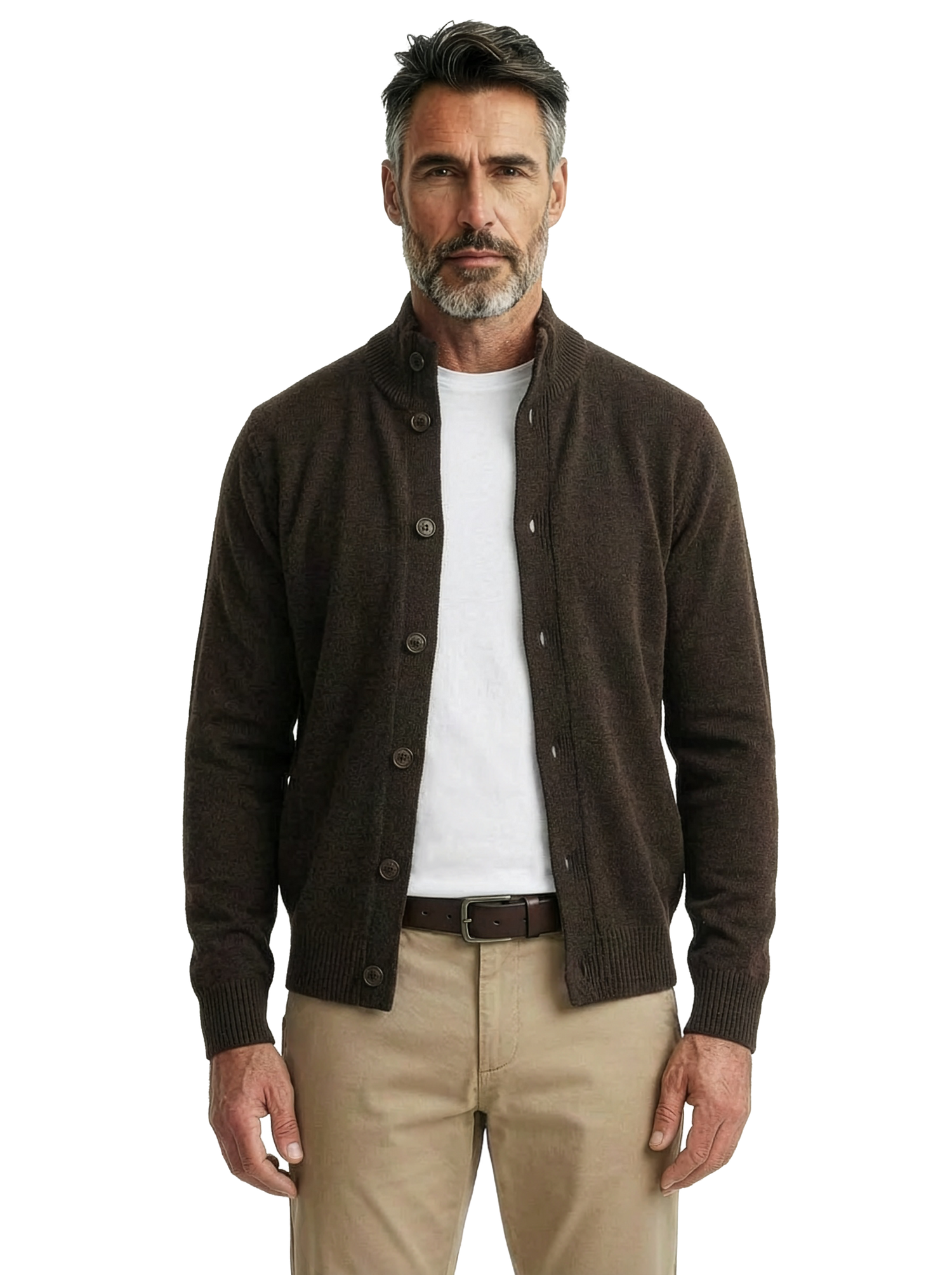 Cardigan mezzo collo