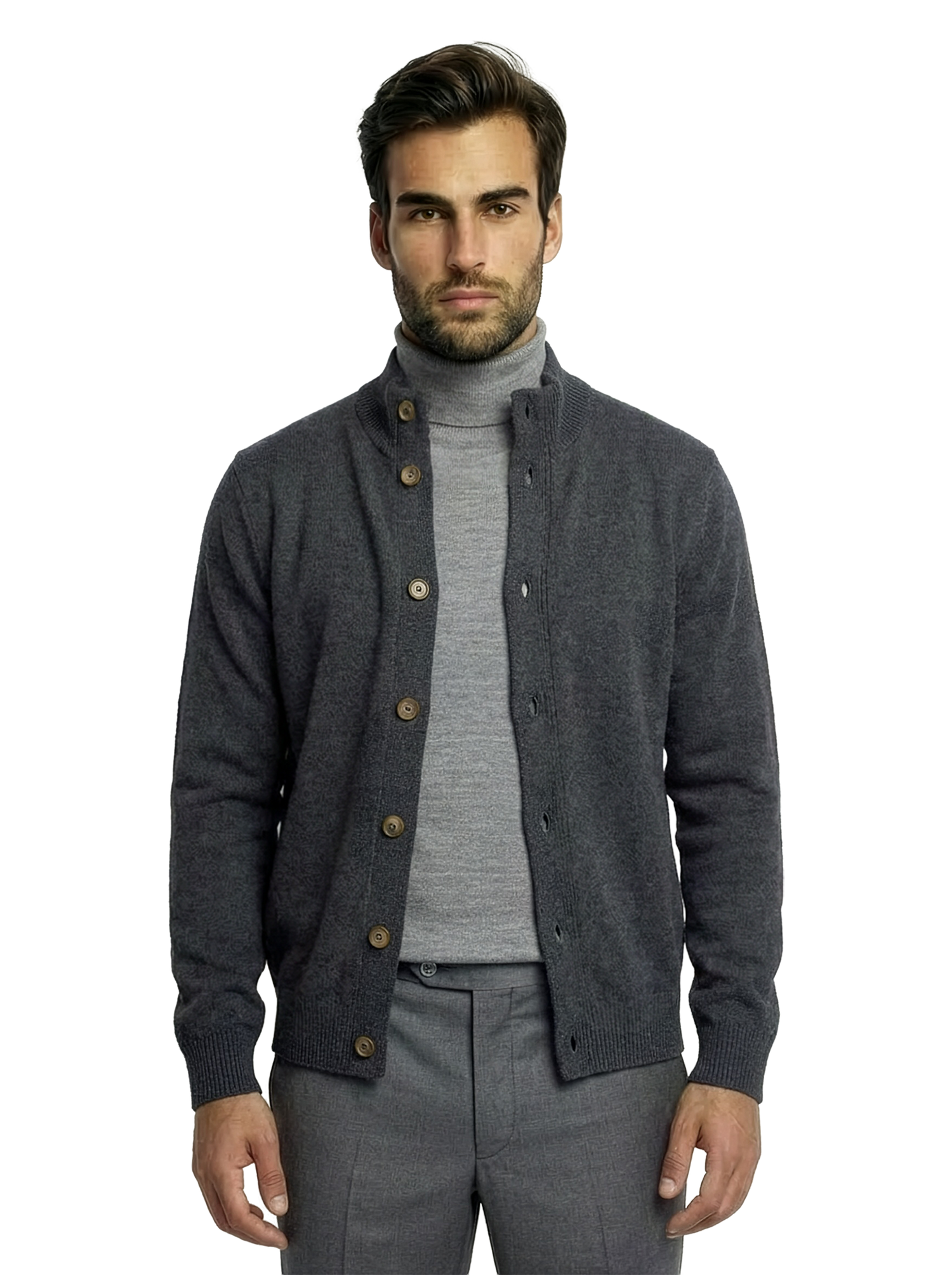Cardigan mezzo collo