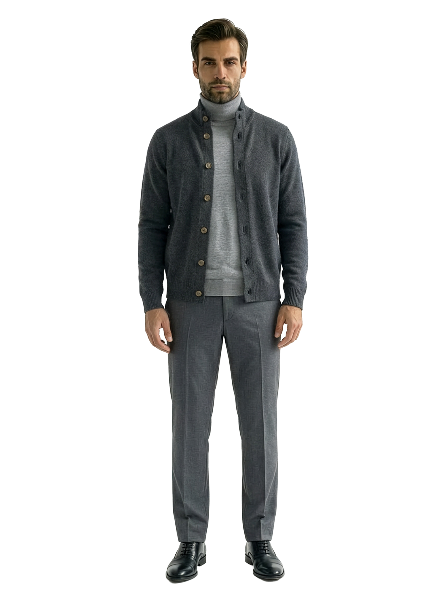 Cardigan mezzo collo