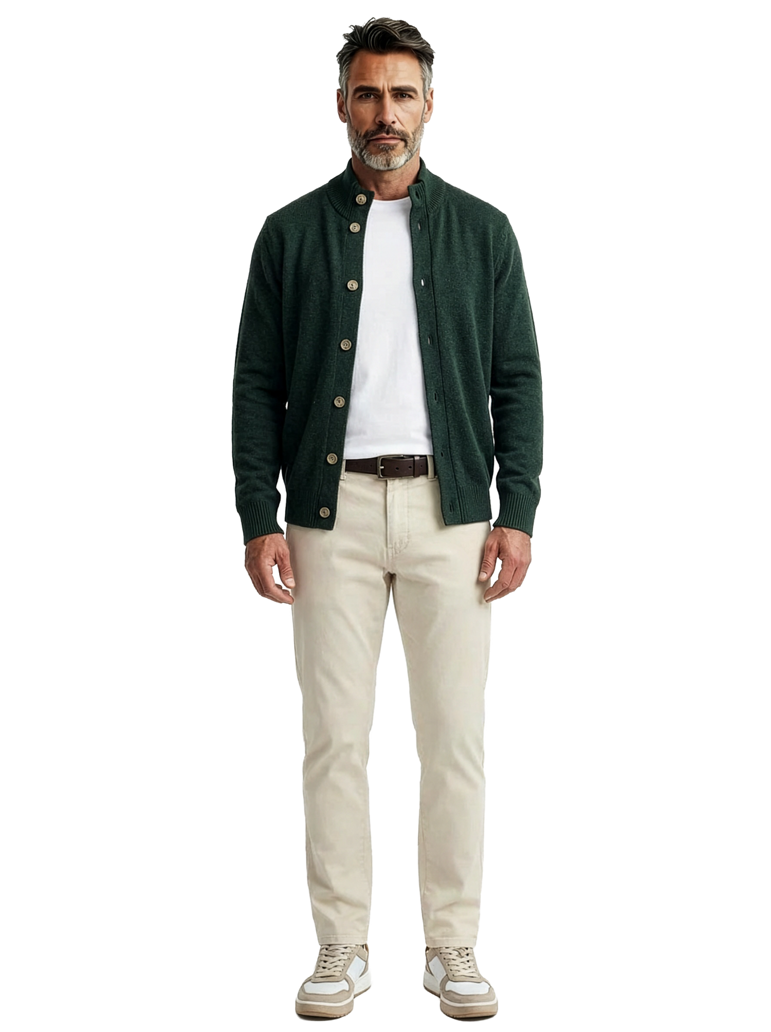 Cardigan mezzo collo