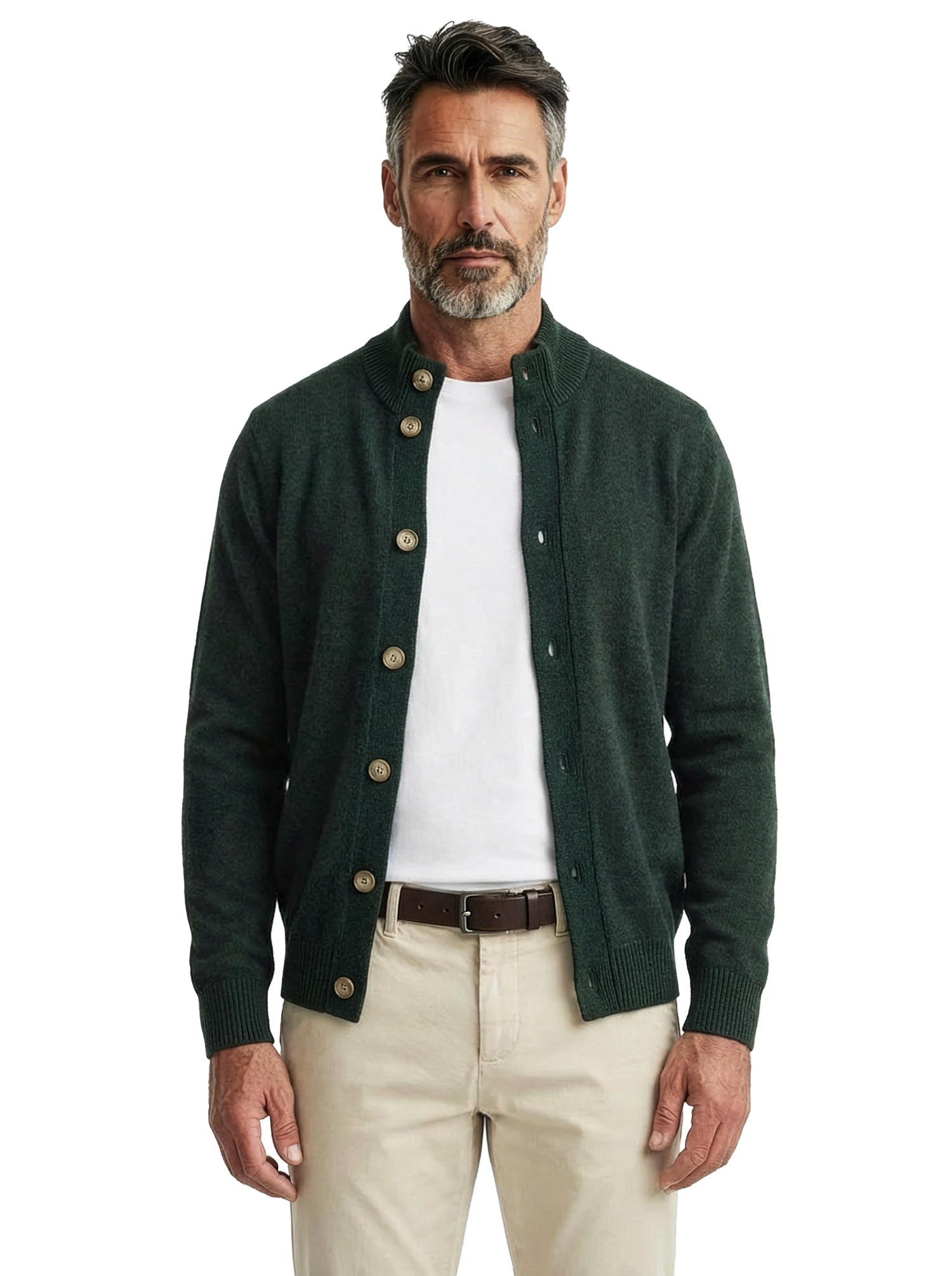 Cardigan mezzo collo