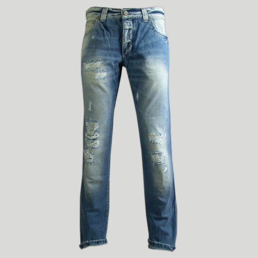 Ripped Five-Pockets Jeans for Man