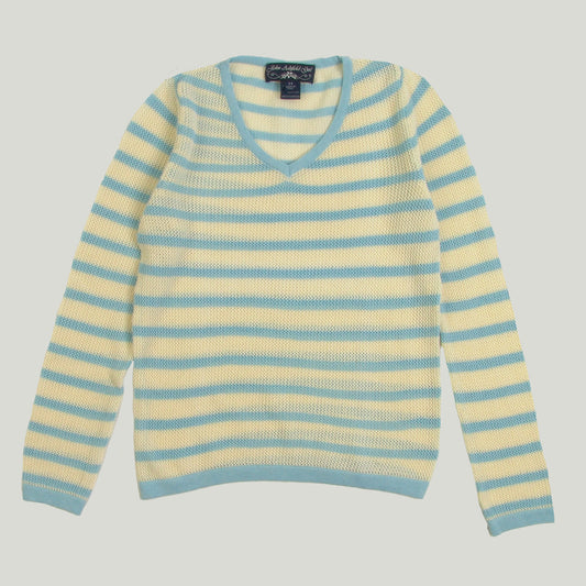 Women's Cotton Striped Sweater
