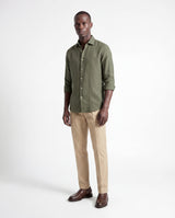 Pantalone chinos con pences  in cotone