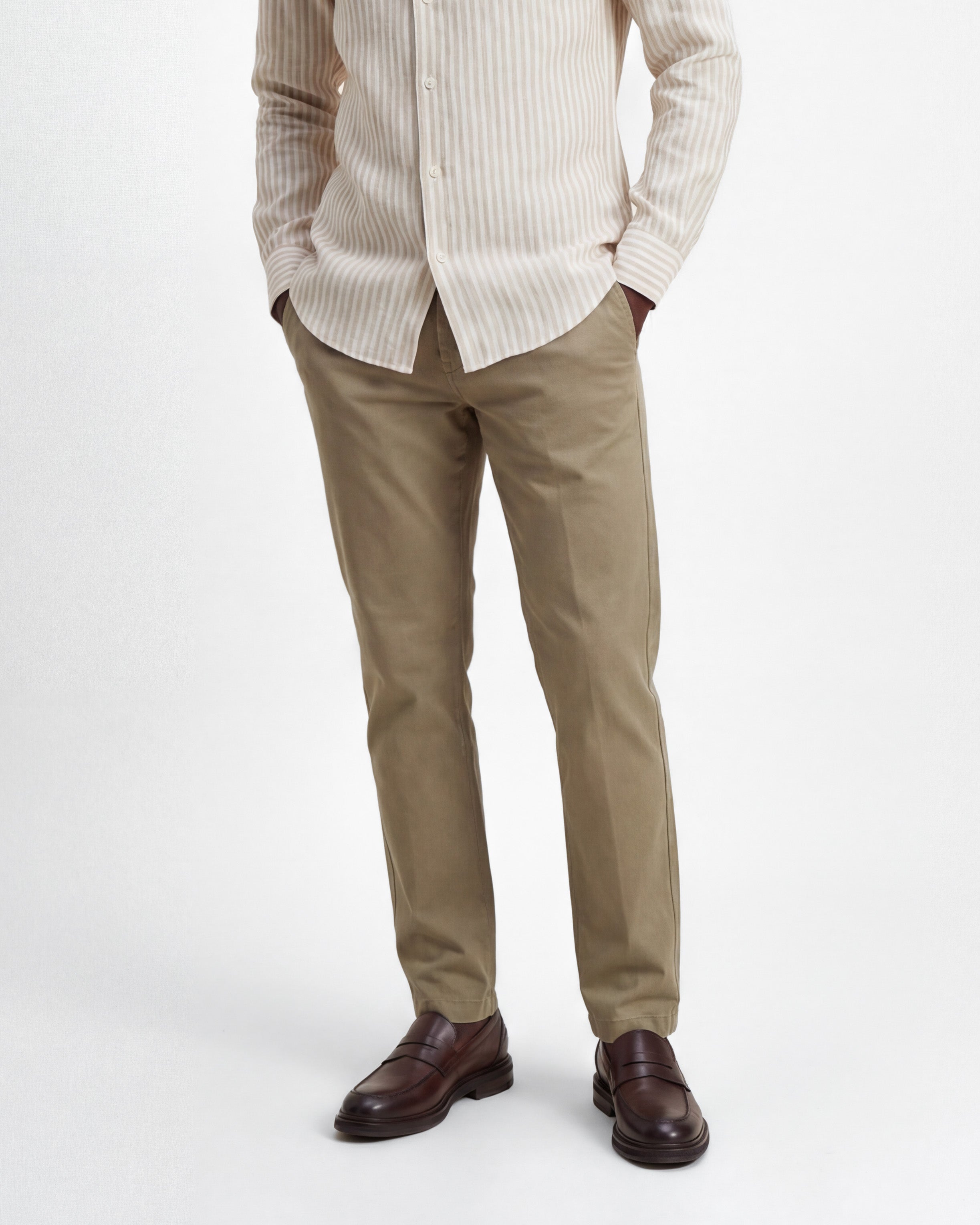 Camicia in lino a righe