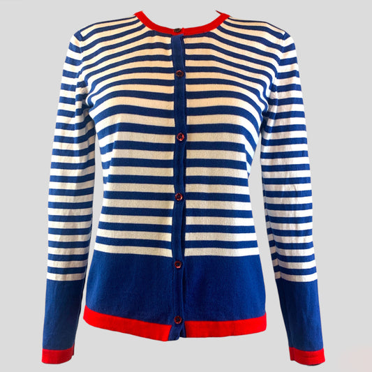 Women's Striped Cotton Cardigan