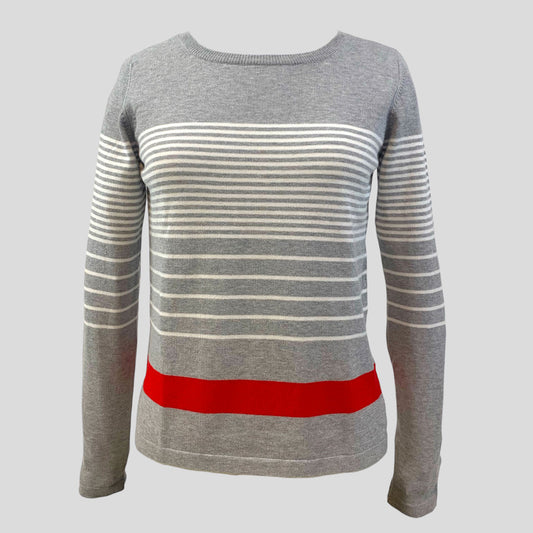 Women's striped cotton sweater