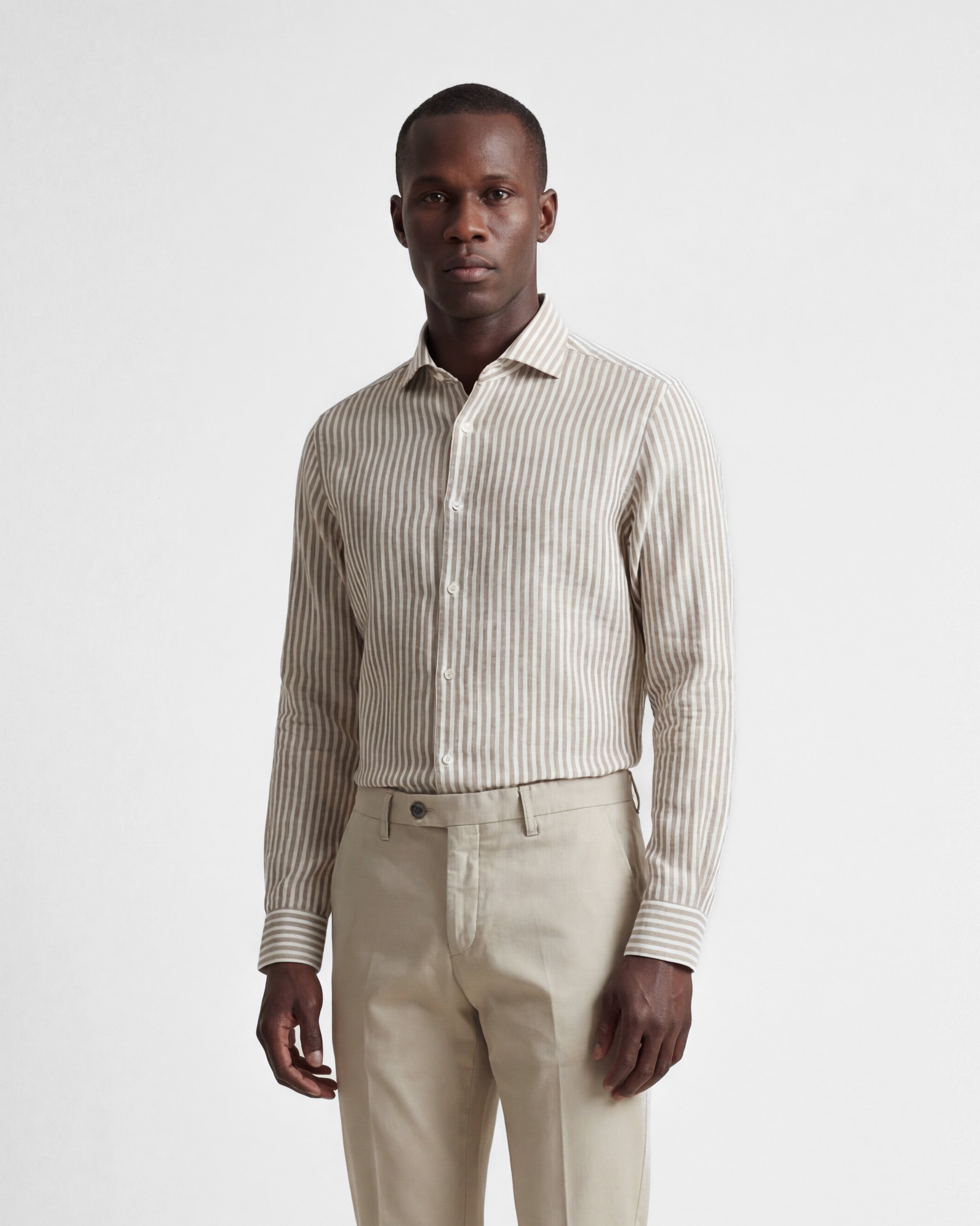 Camicia in lino a righe