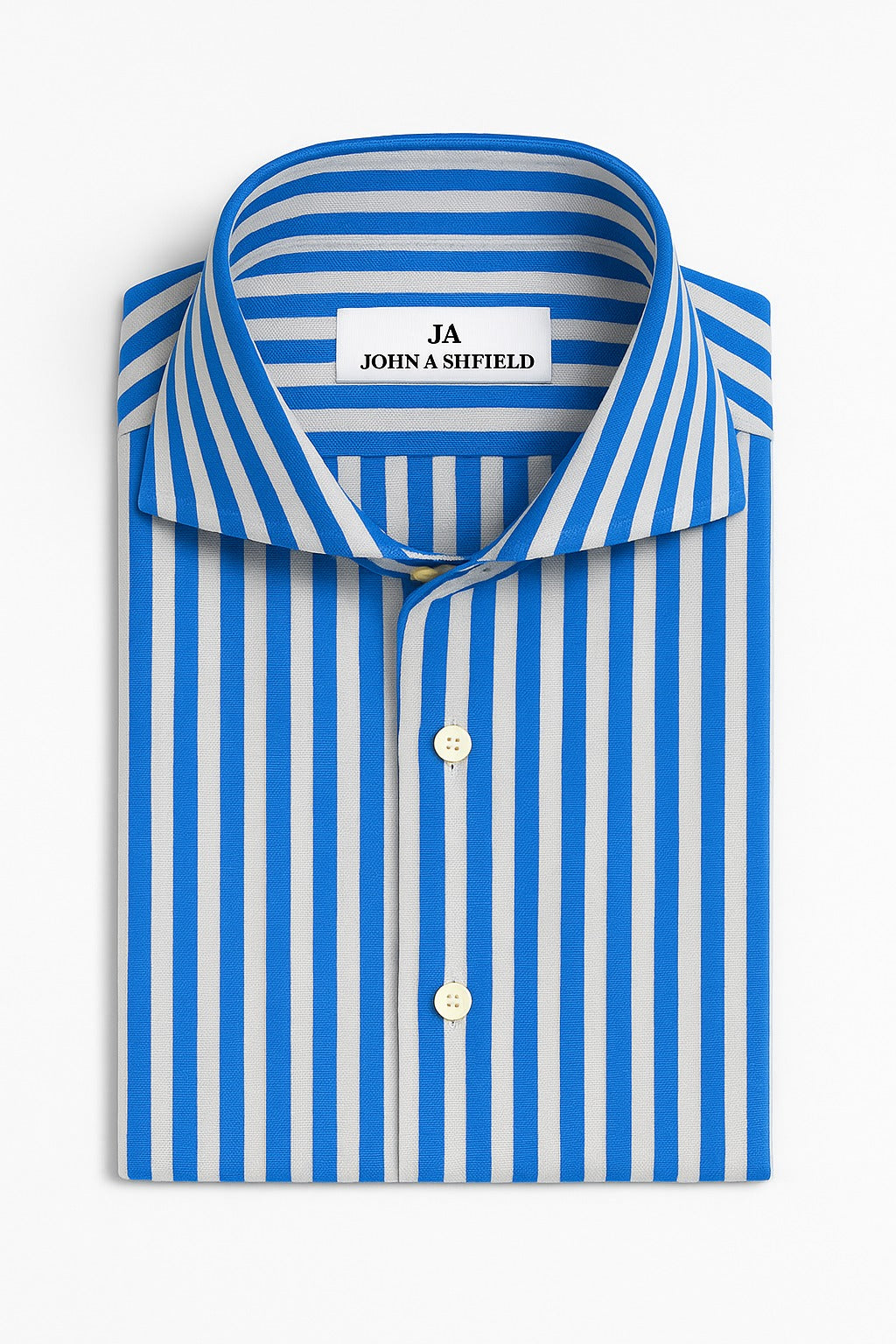 Camicia misto lino a righe blue
