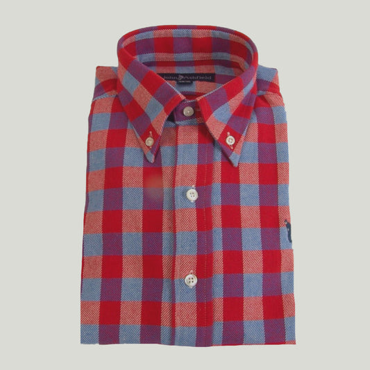 Men's Tartan Flanel Button-down Shirt
