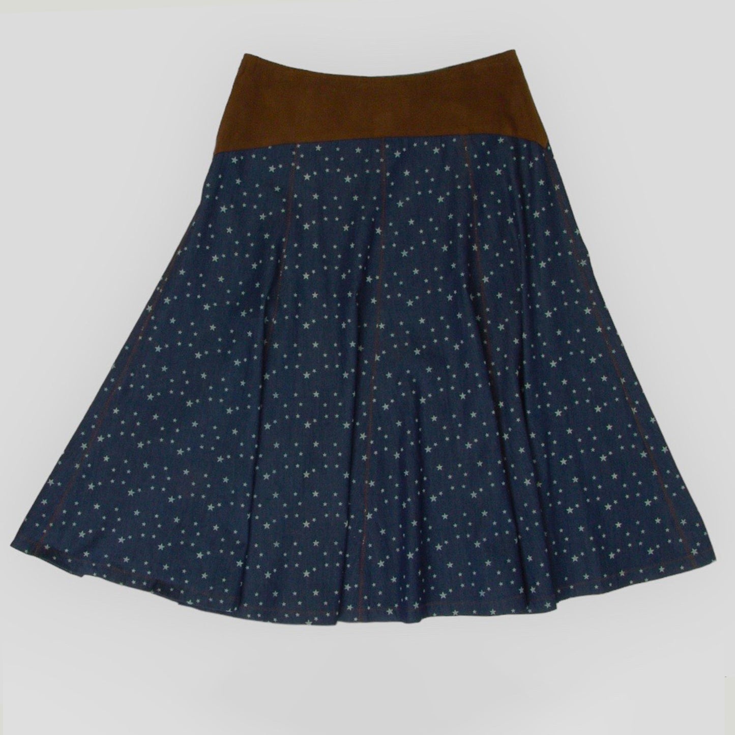 Women's Denim Godet Skirt