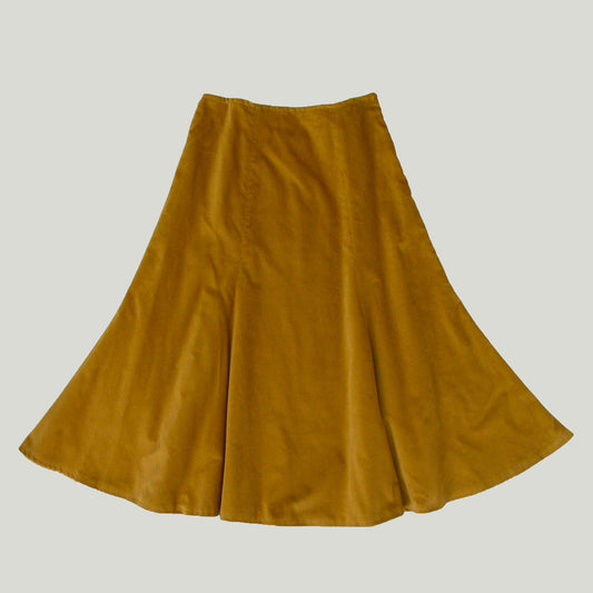 Womens Flaired Velvet Skirt