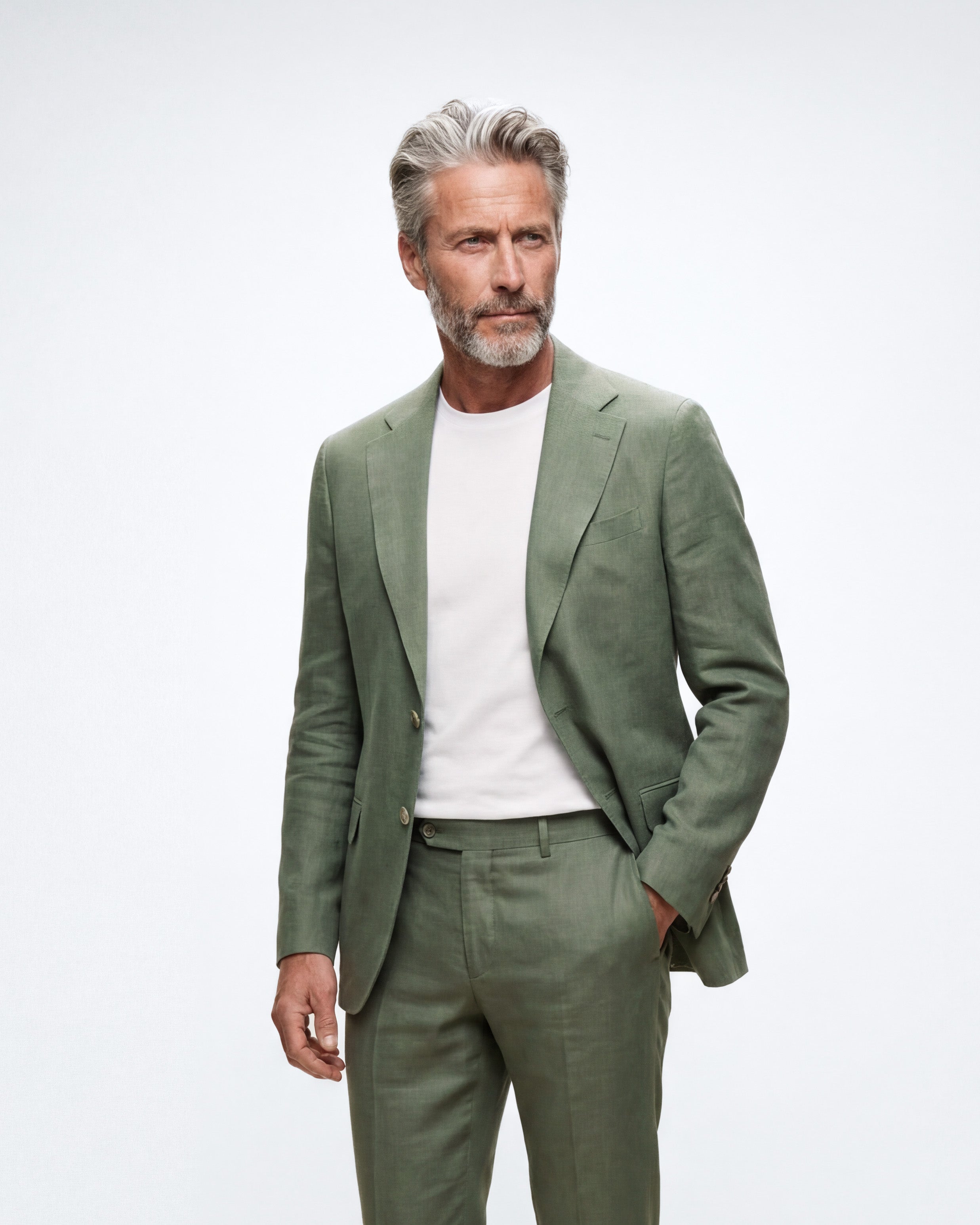 Abito monopetto in Misto Lino