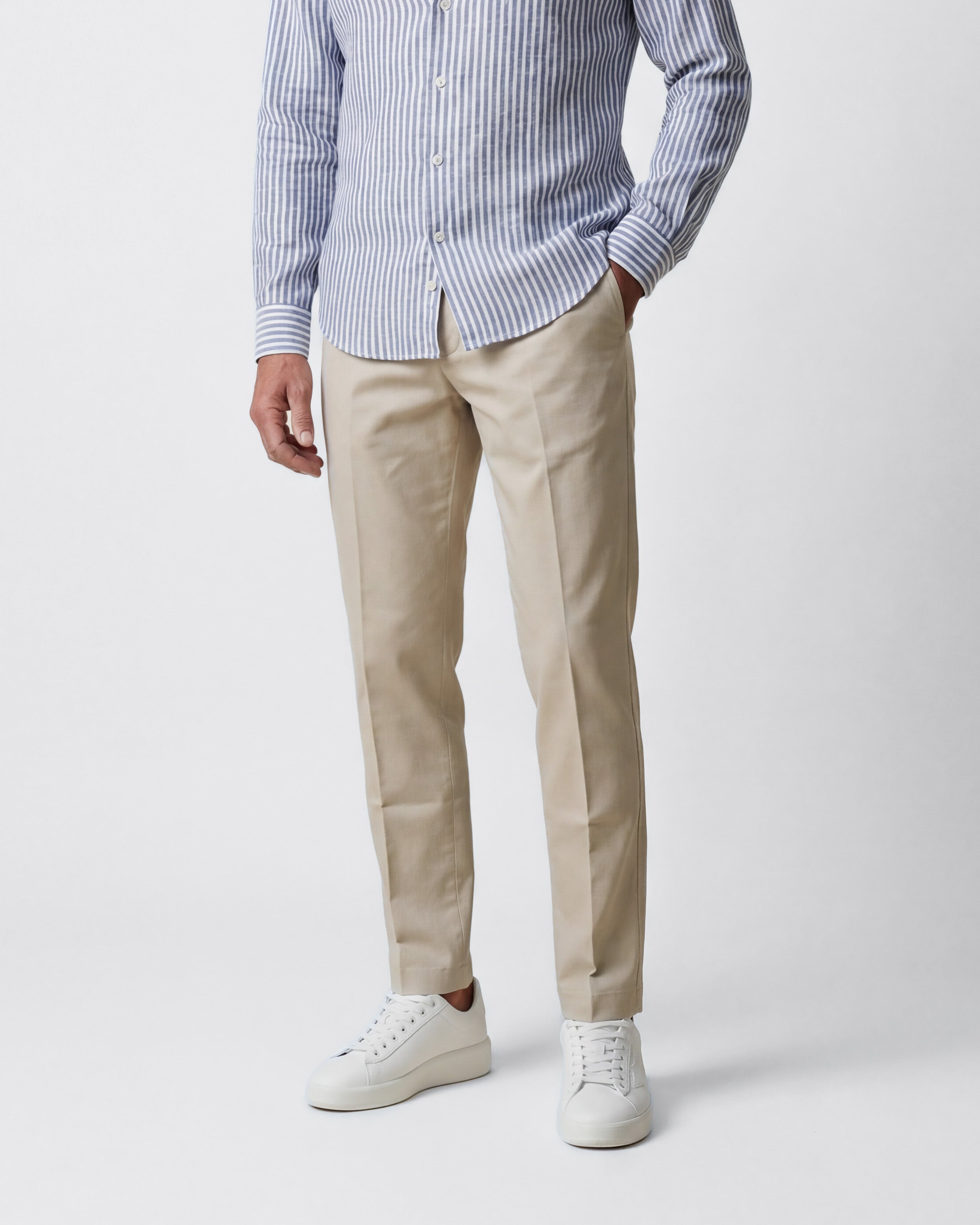 Camicia in lino a righe