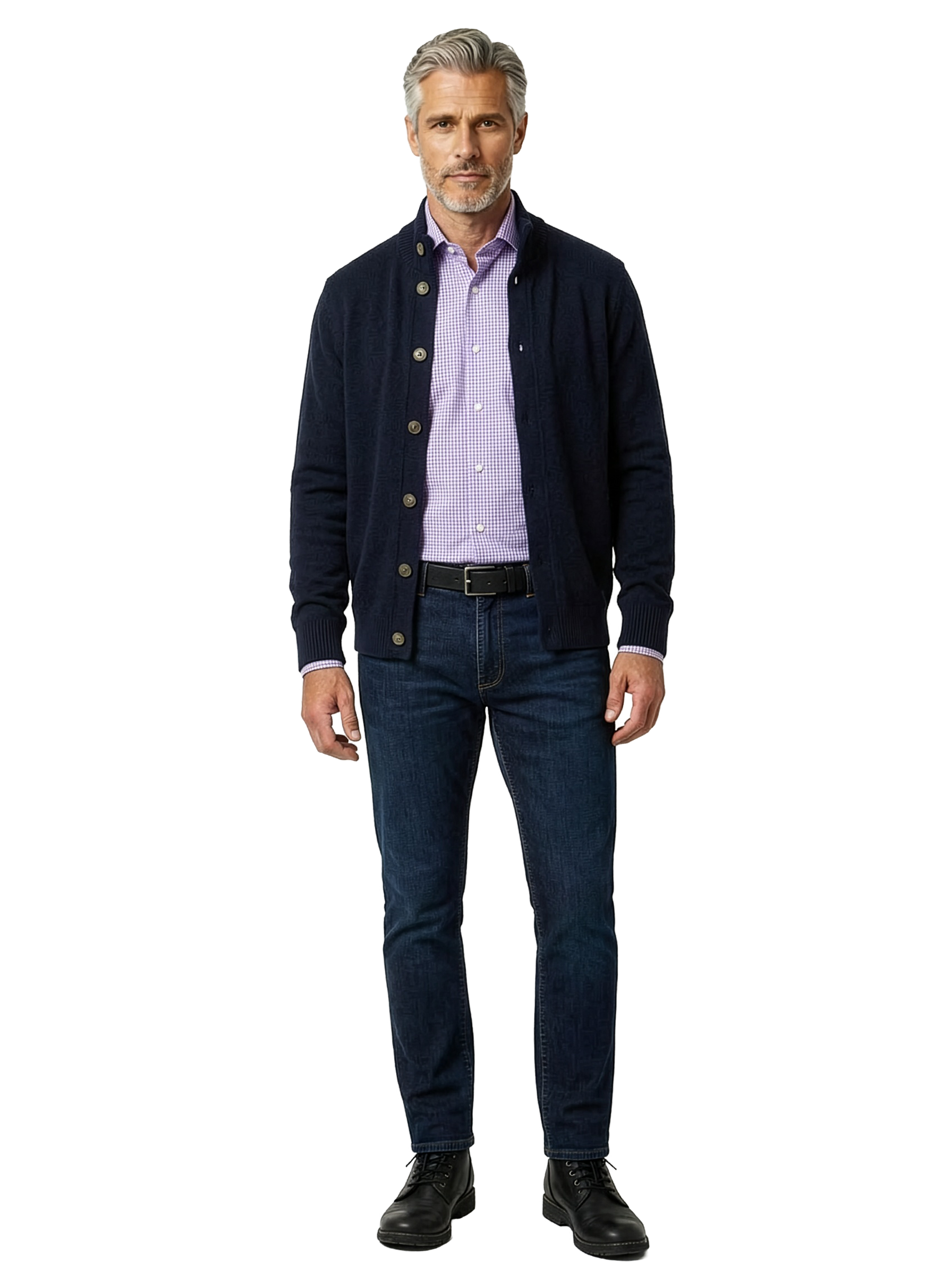 Cardigan mezzo collo