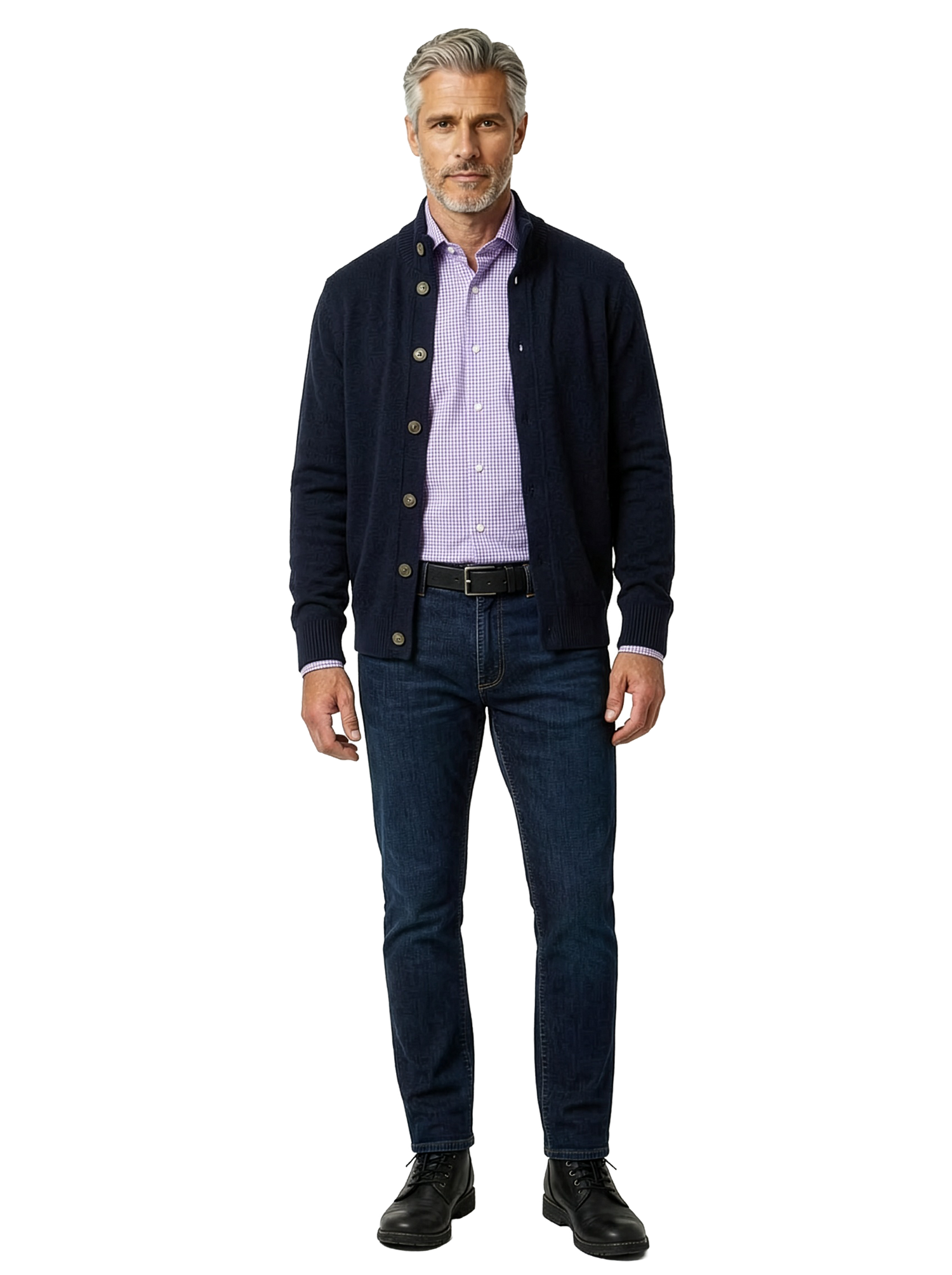 Cardigan mezzo collo