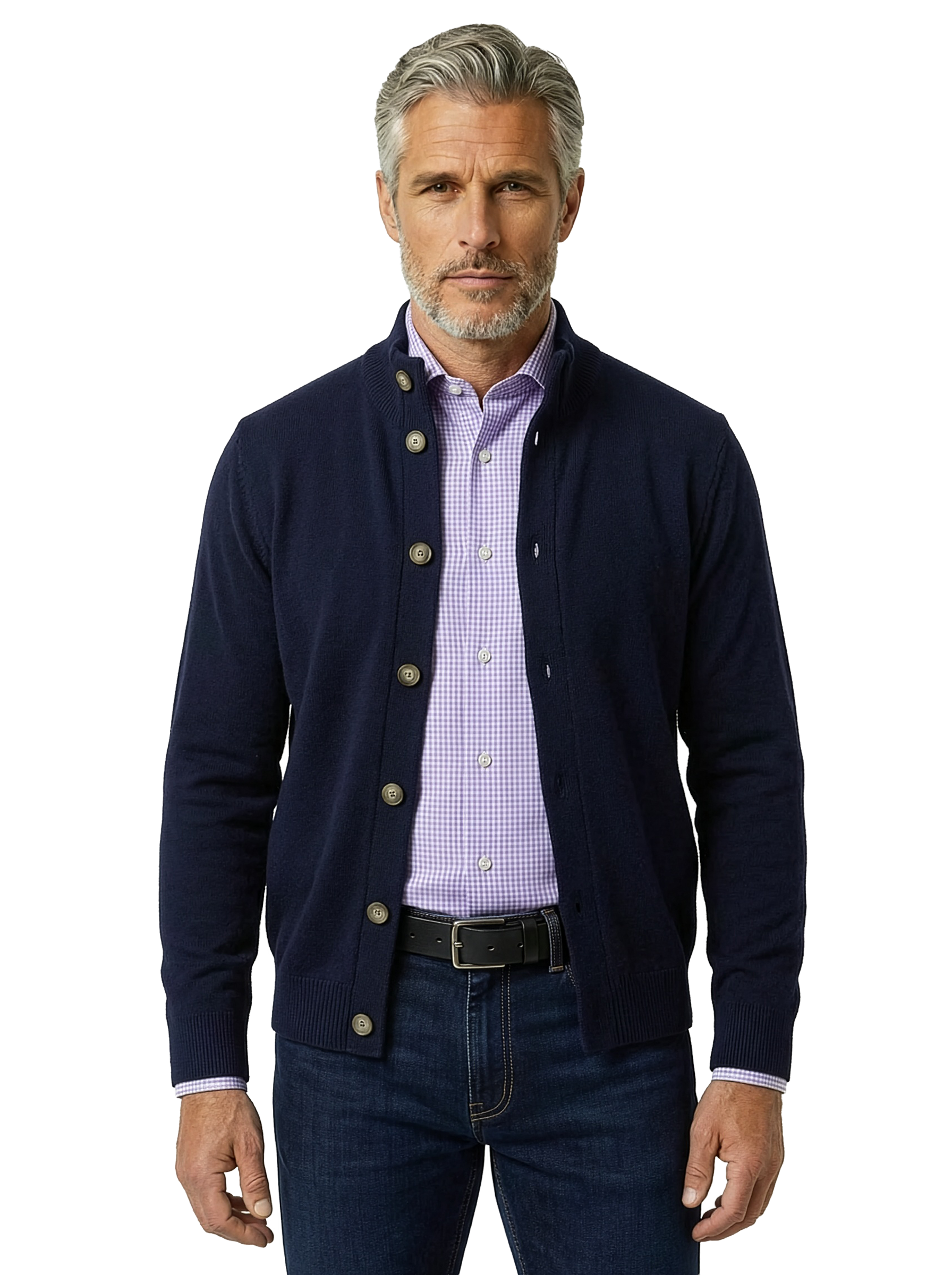 Cardigan mezzo collo
