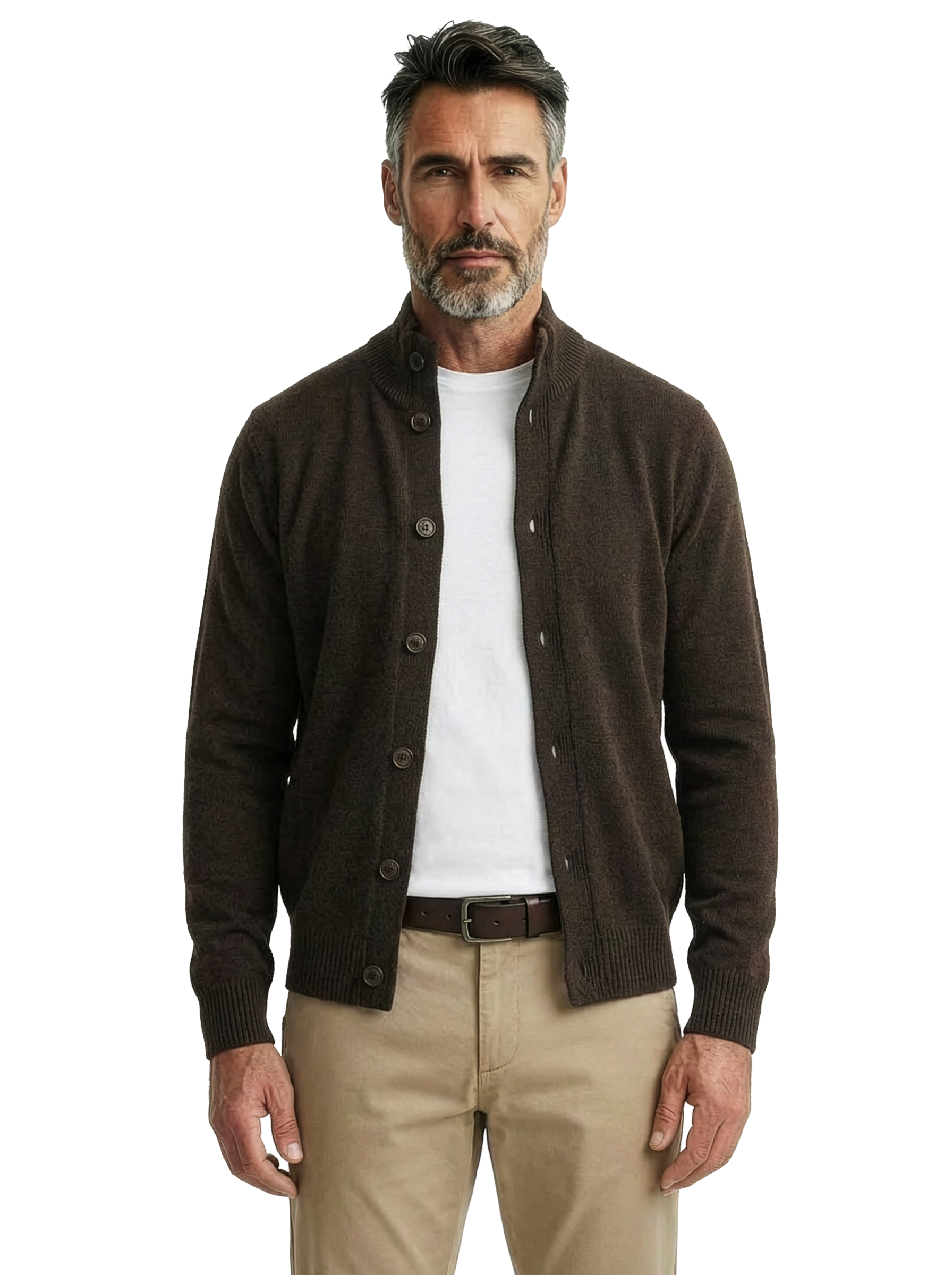 Cardigan mezzo collo