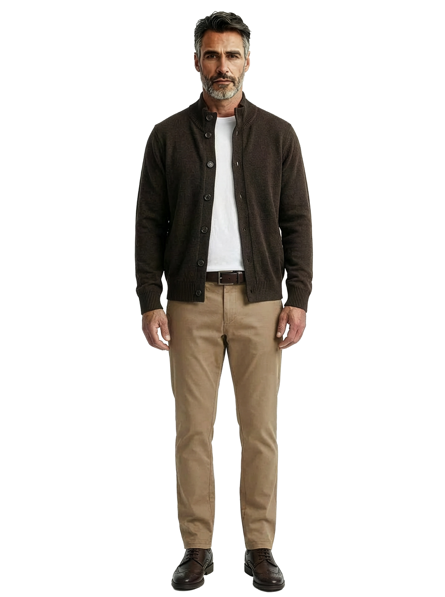 Cardigan mezzo collo