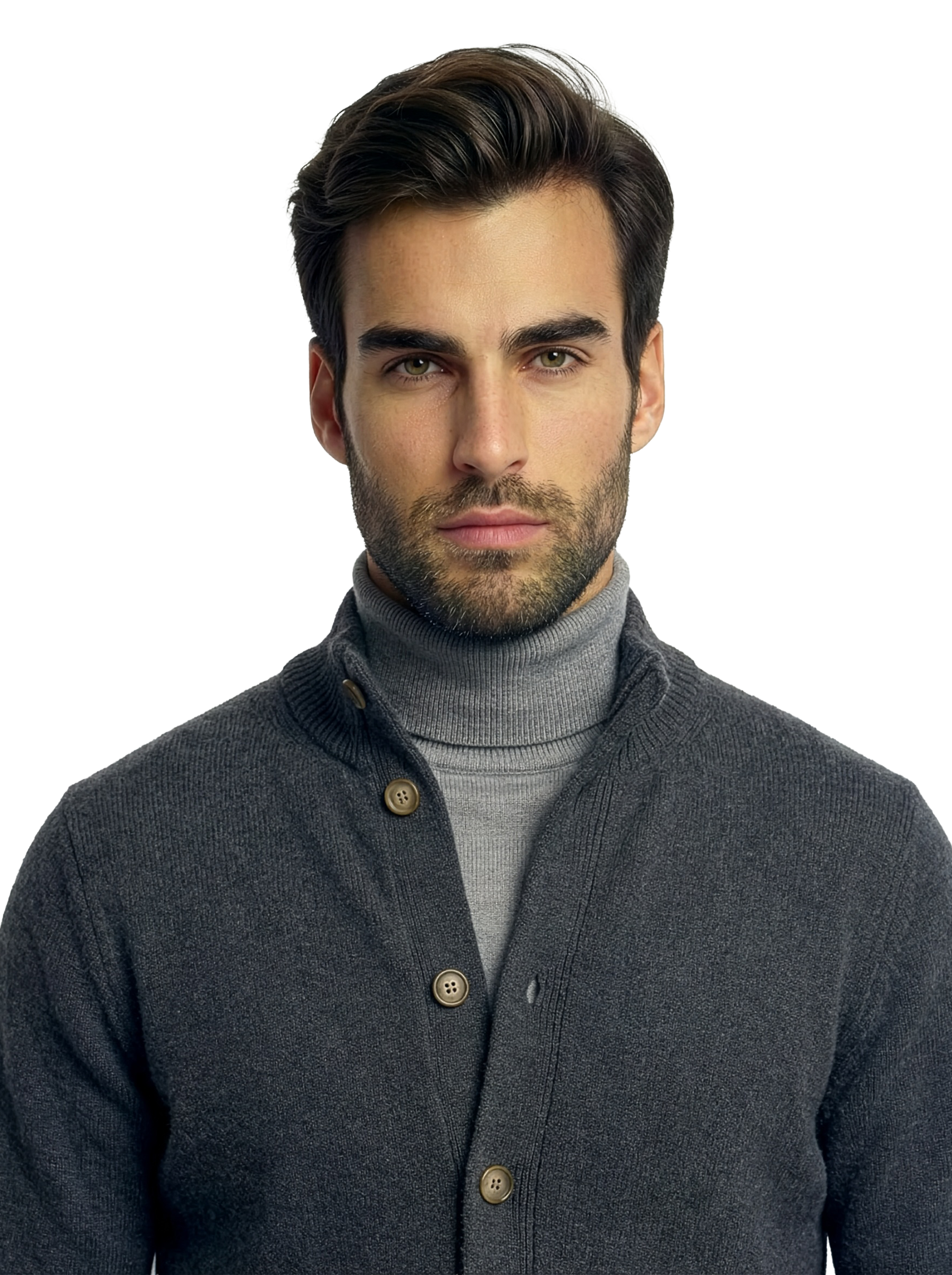 Cardigan mezzo collo