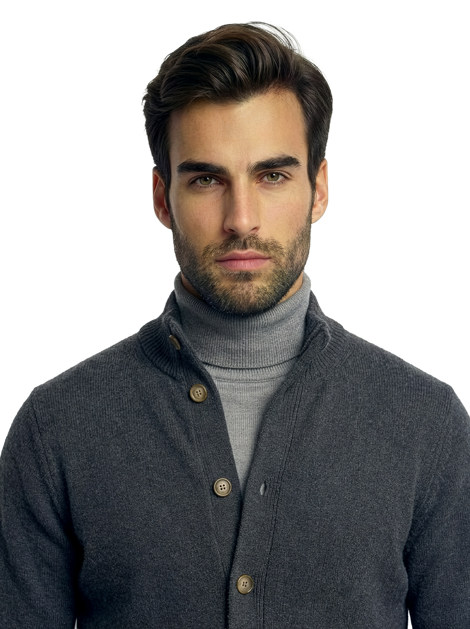 Cardigan mezzo collo