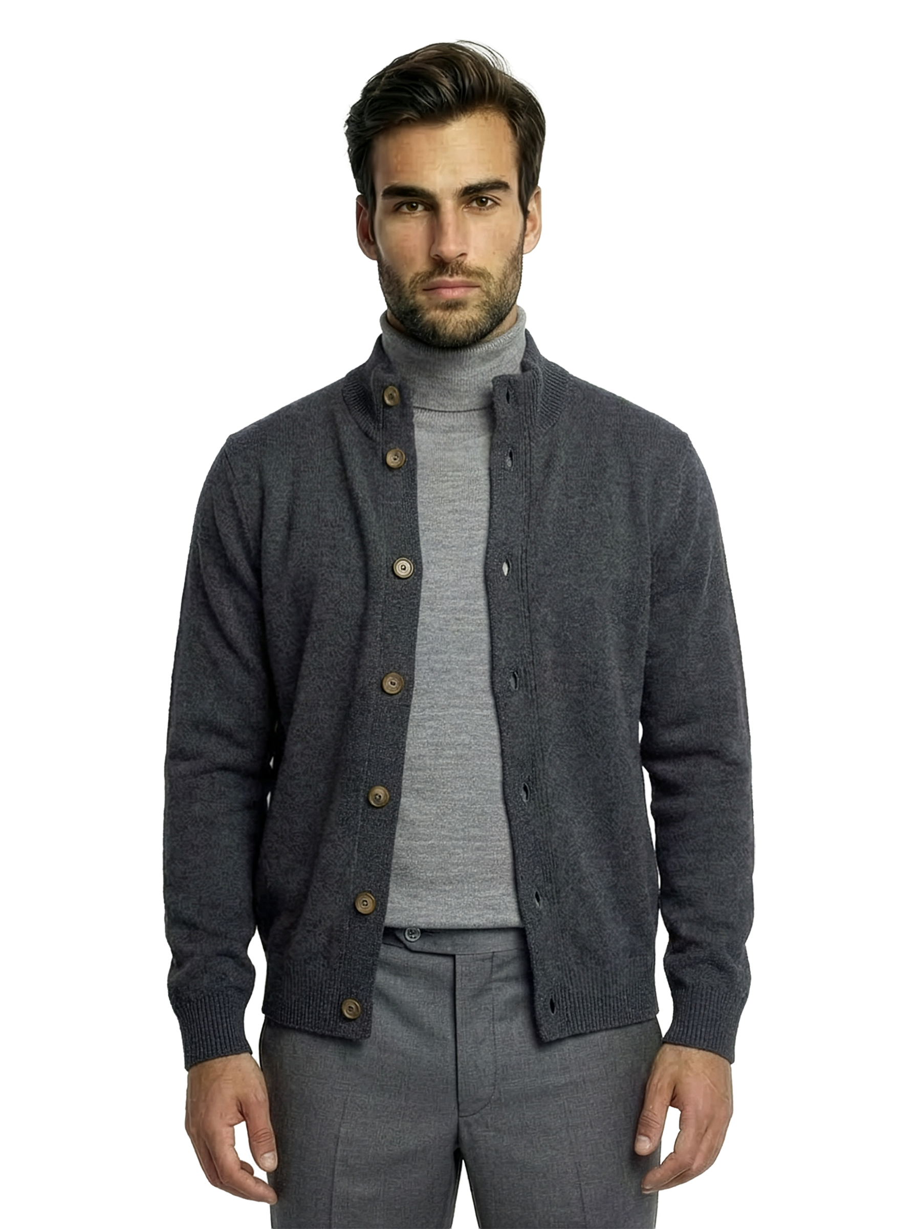 Cardigan mezzo collo