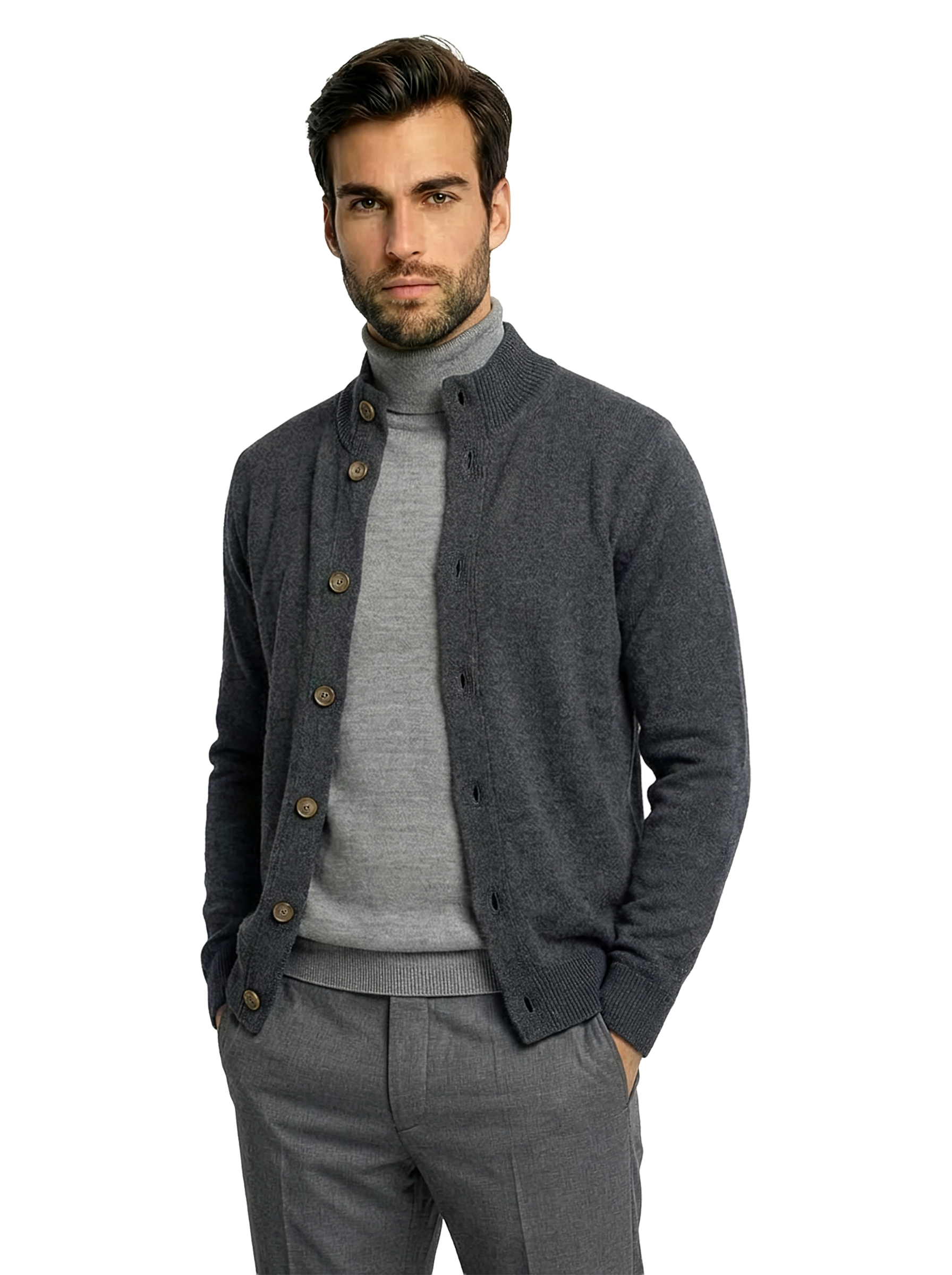 Cardigan mezzo collo