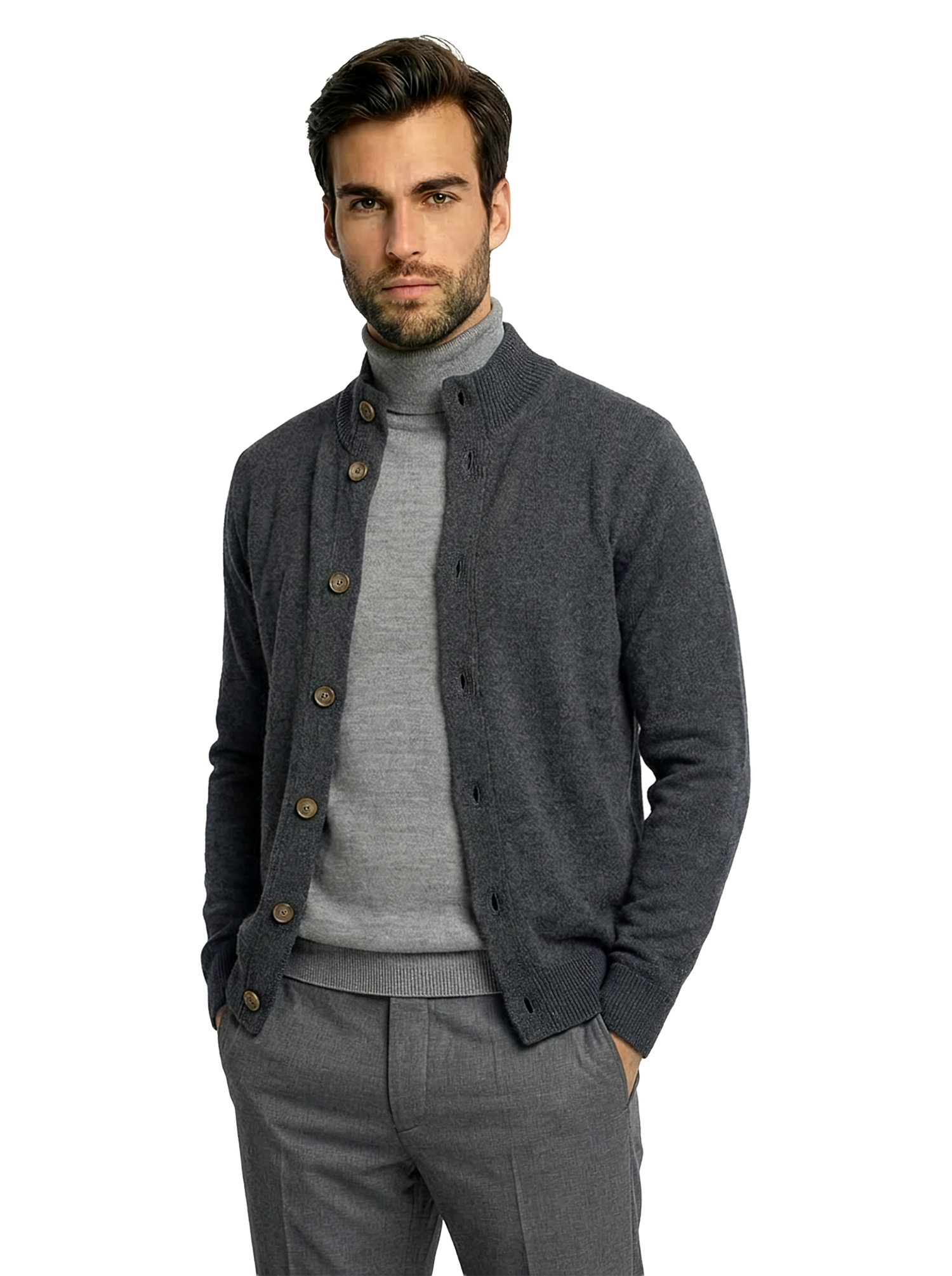 Cardigan mezzo collo