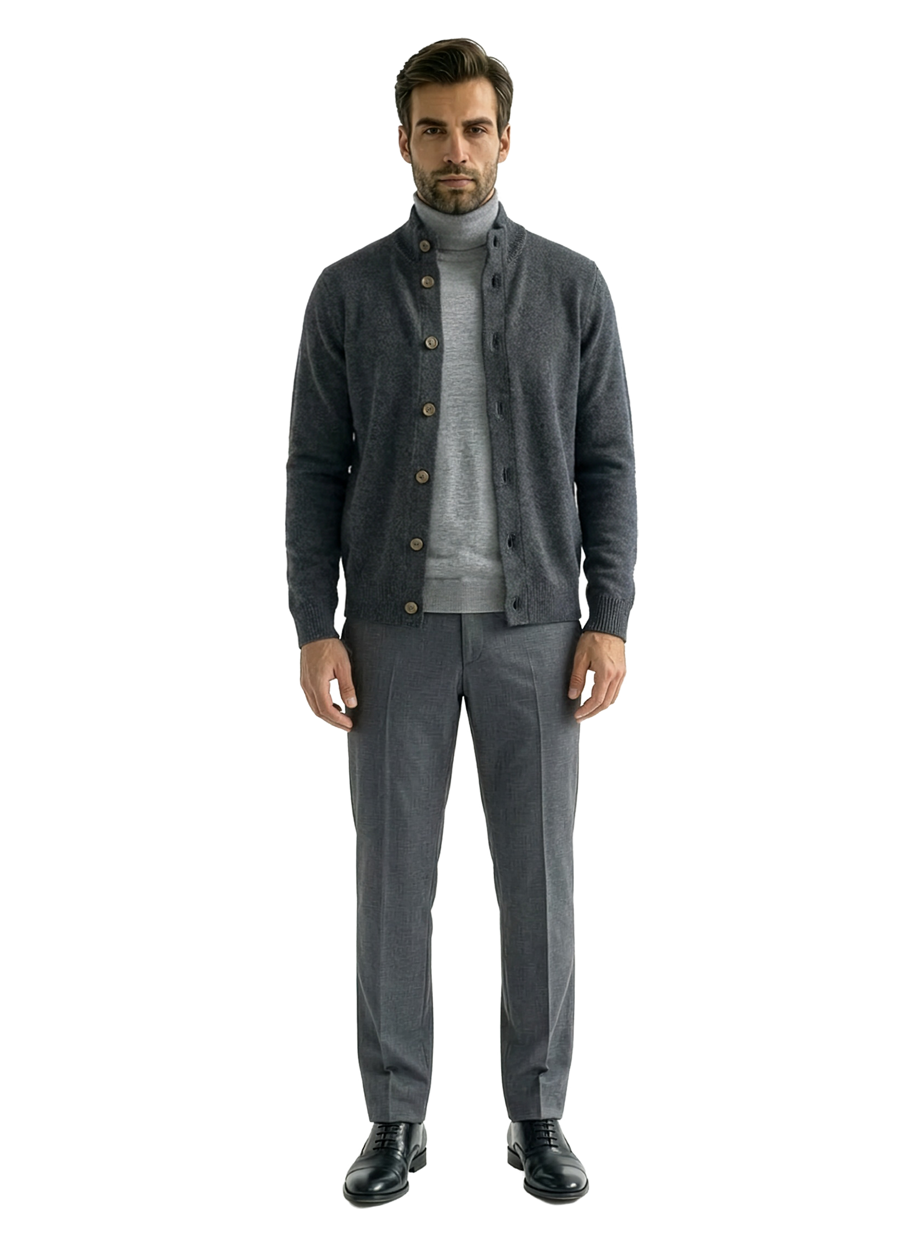 Cardigan mezzo collo