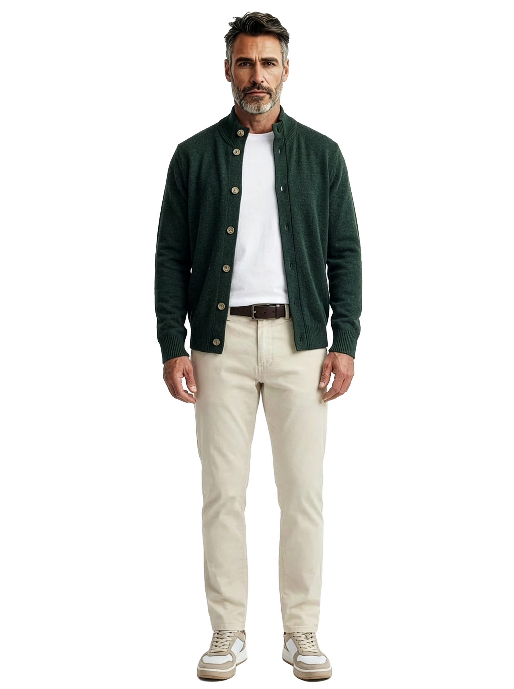 Cardigan mezzo collo