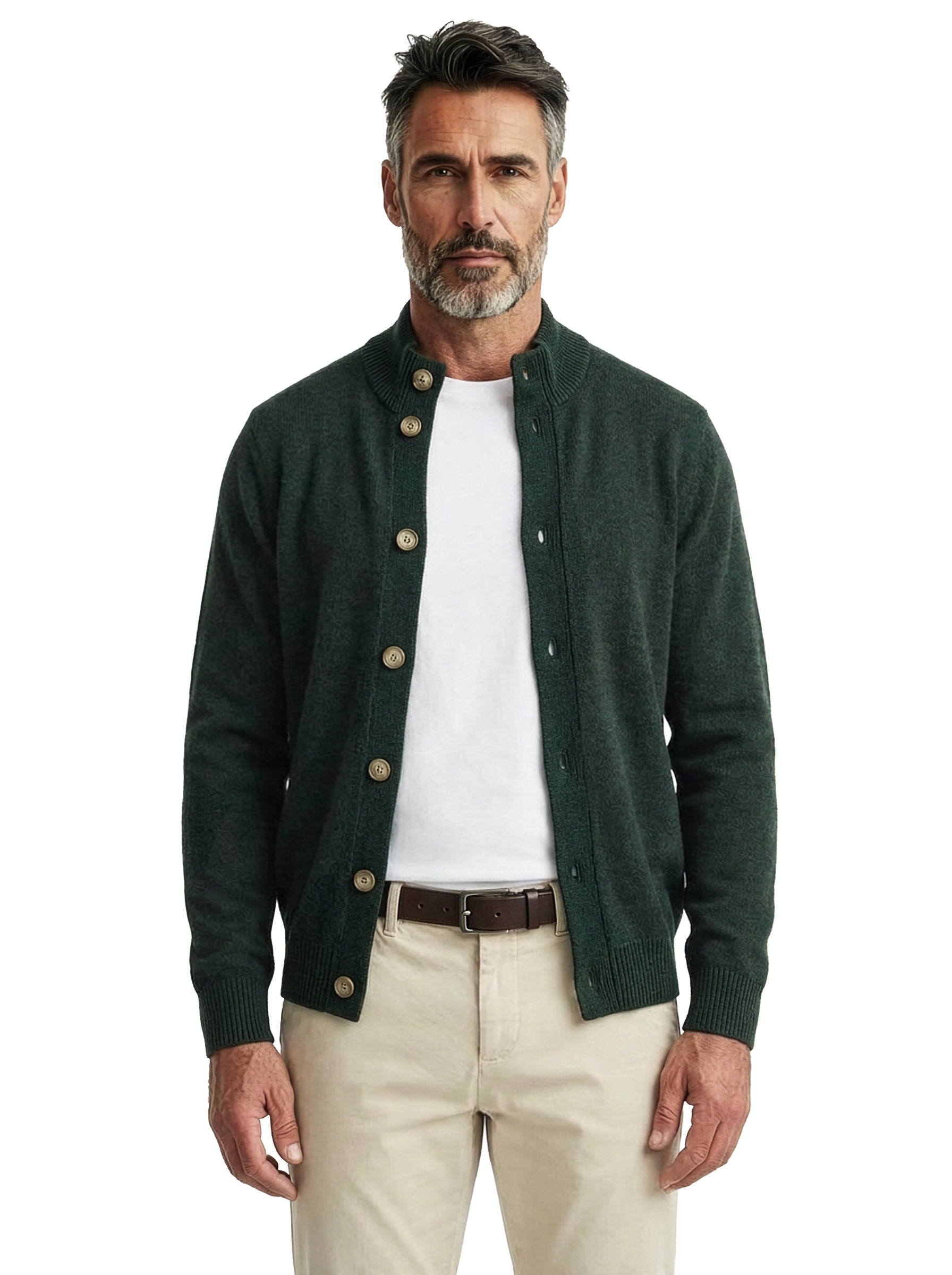 Cardigan mezzo collo
