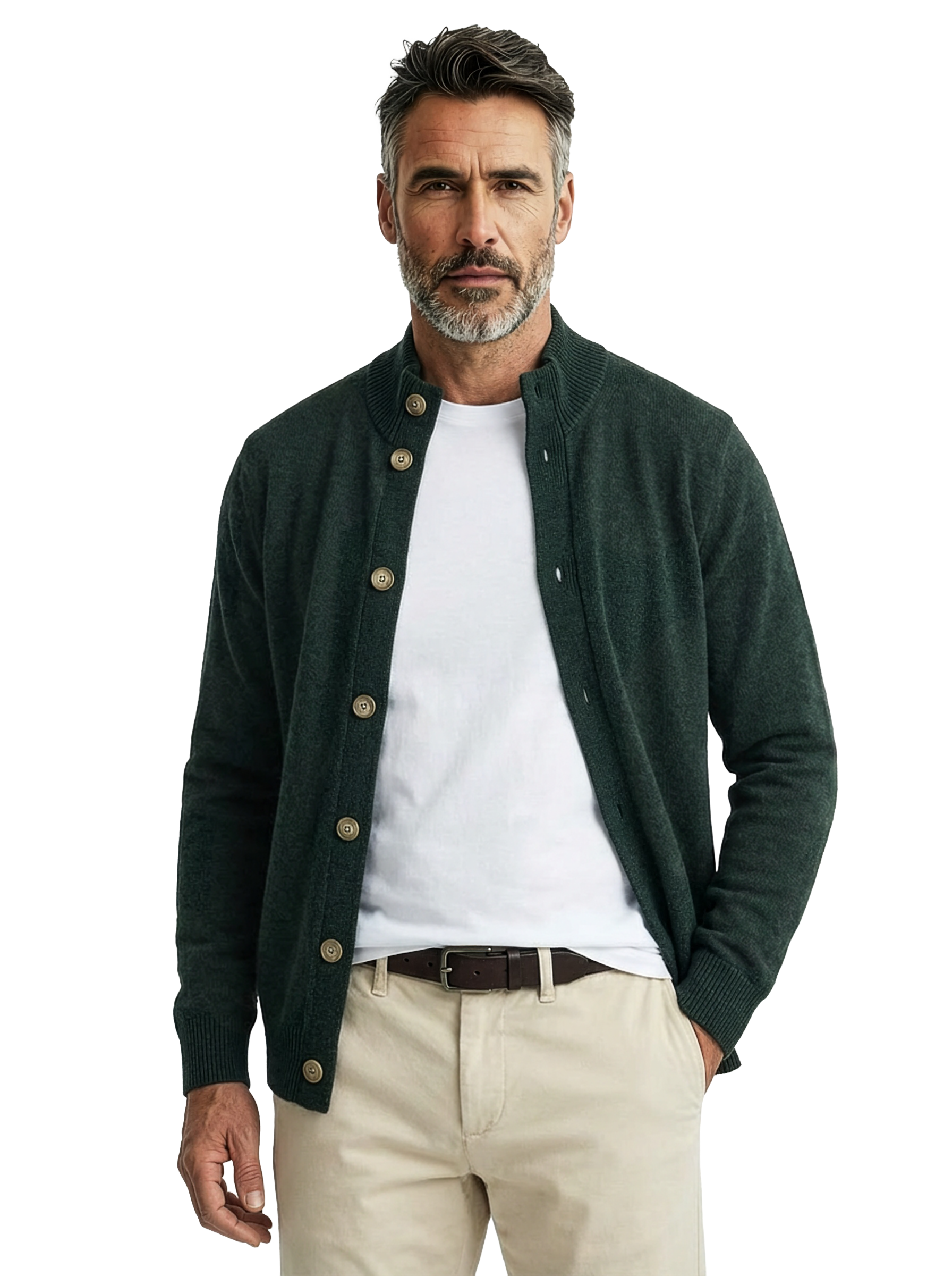 Cardigan mezzo collo