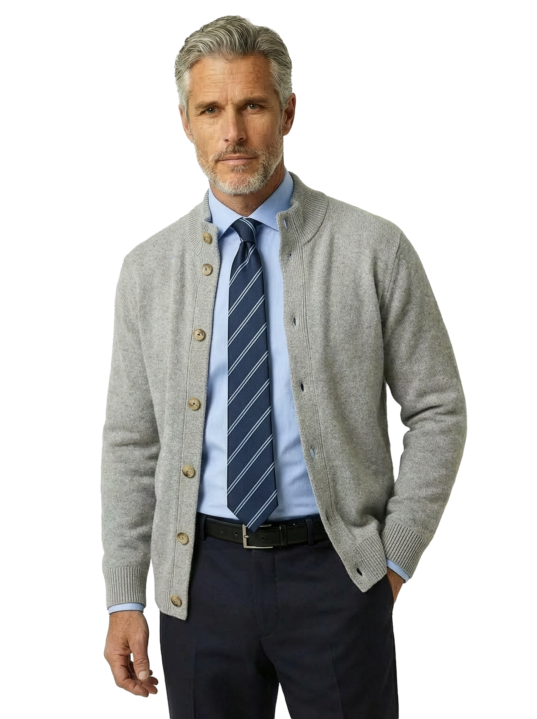 Cardigan mezzo collo