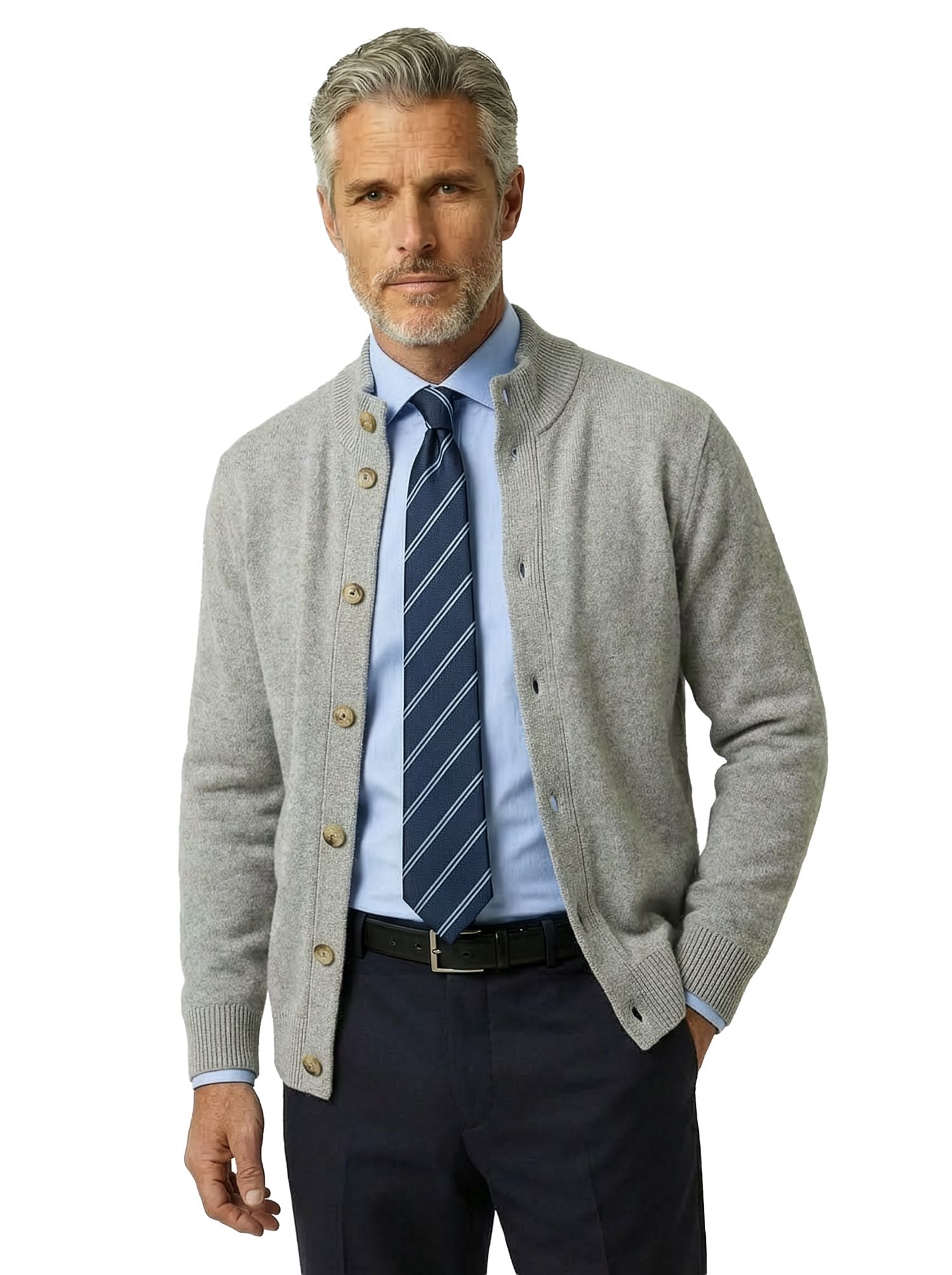 Cardigan mezzo collo