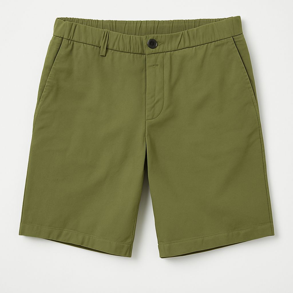 Bermuda Santorini di lino verde militare