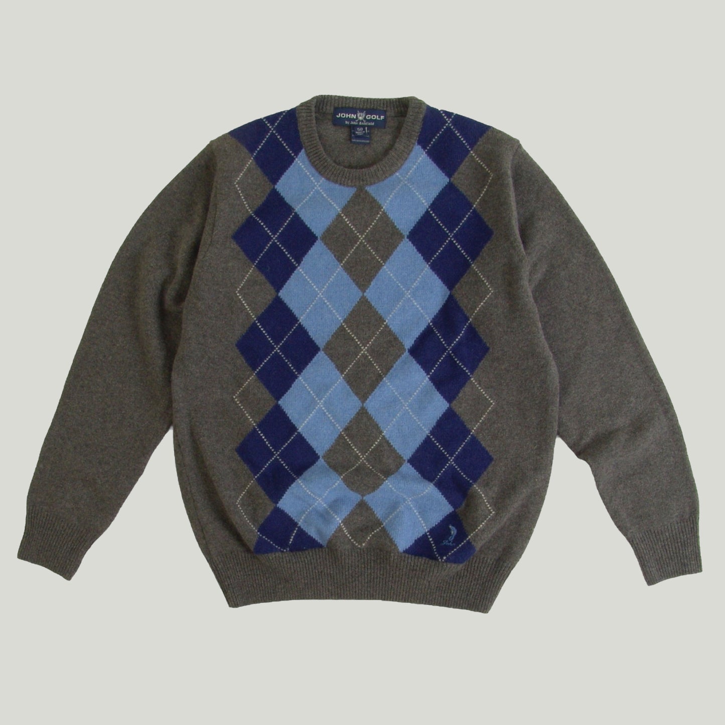 Men's crewneck rhombus sweater
