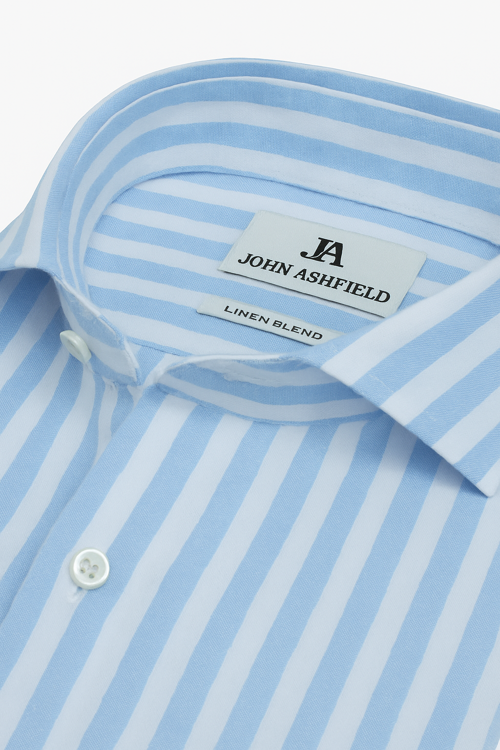 CAMICIA MISTO LINO A RIGHE LARGHE