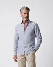 Camicia in lino a righe