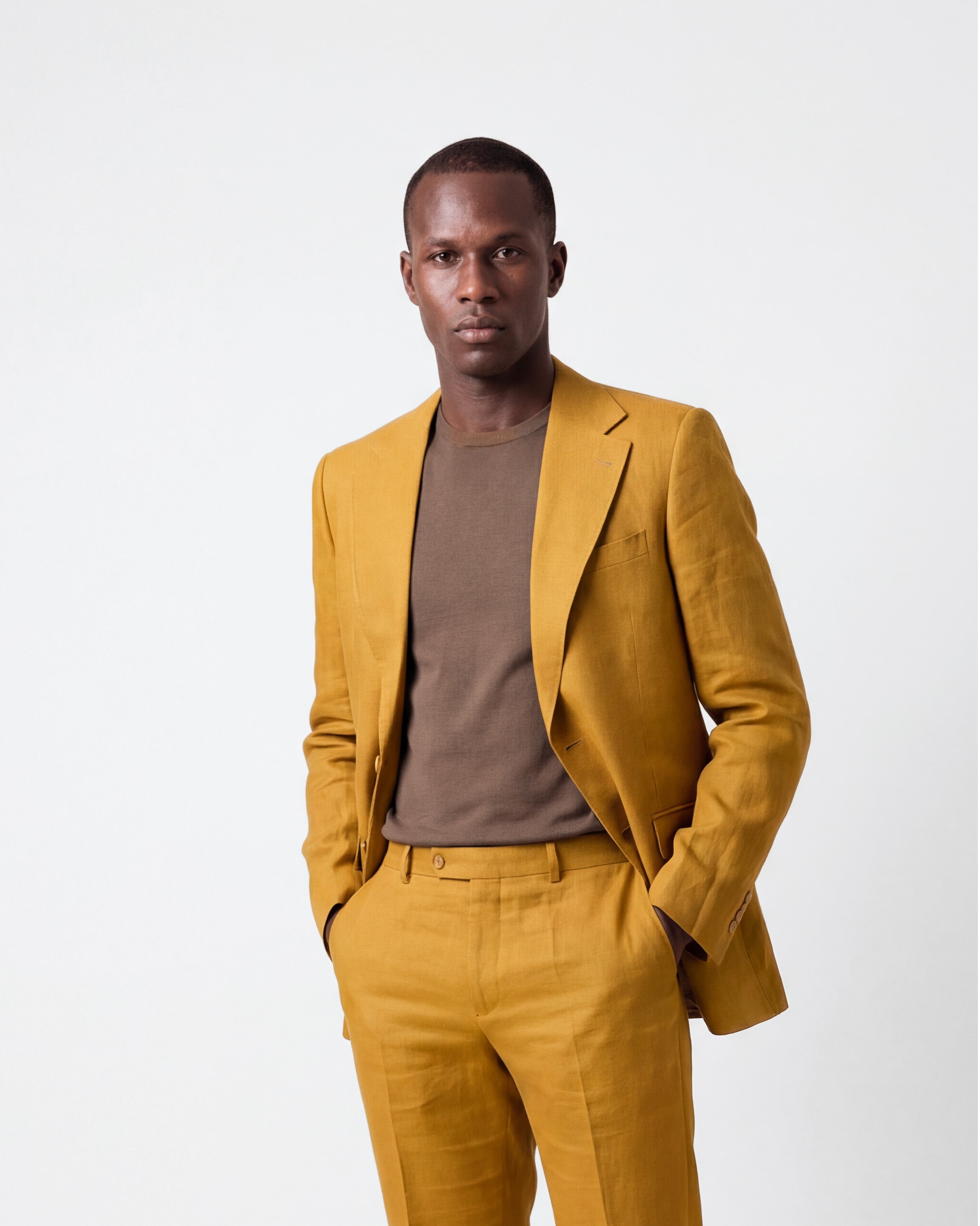 Abito monopetto in Misto Lino