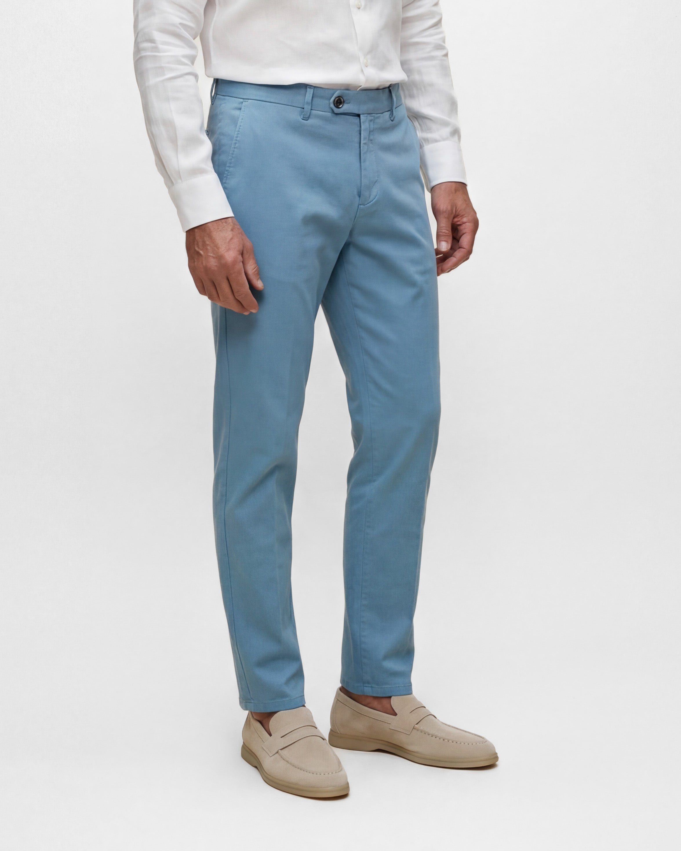 Pantalone chinos in raso cotone