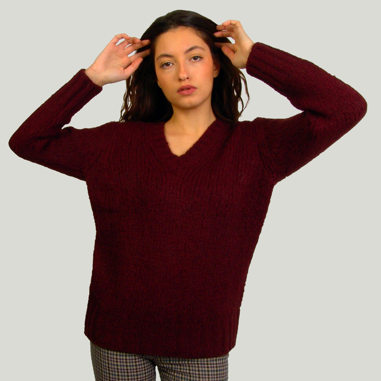 Women's Oversize V-neck Sweater
