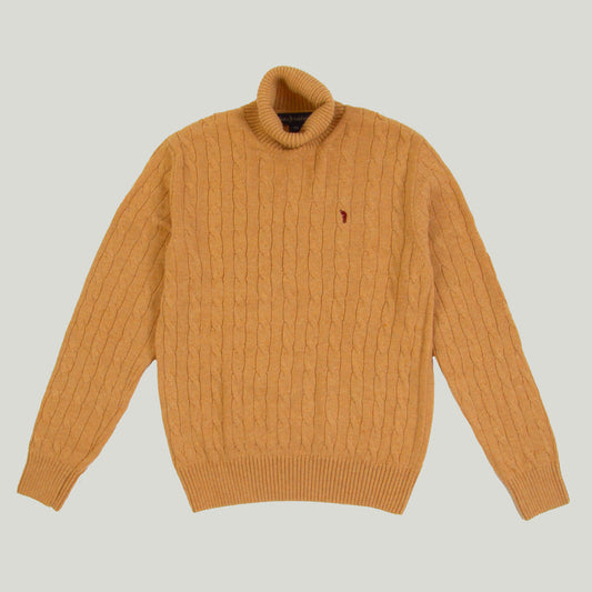 Men's Cable Turtleneck Sweater