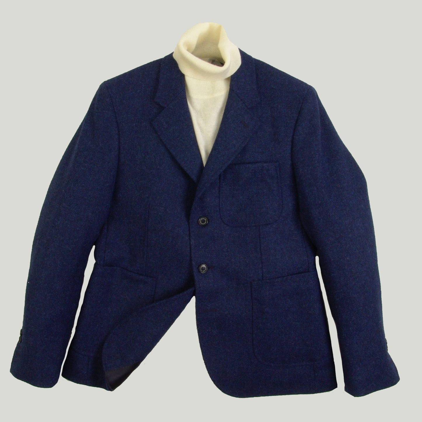 3-Button Jacket in Shetland Wool for Men