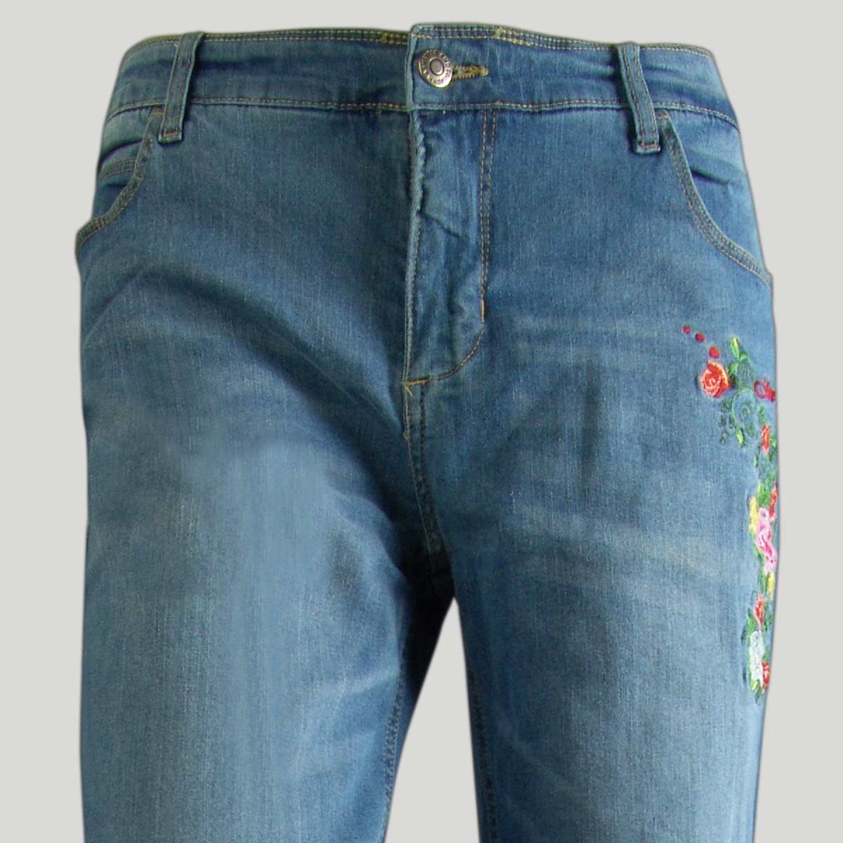 Embroidery Skinny Jeans for Woman