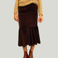 Velvet long skirt for women