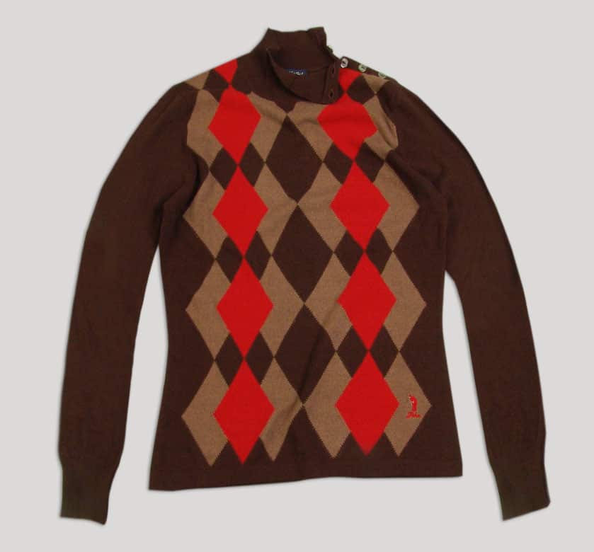 Turtleneck Rhombus Sweater