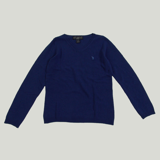 Women's V-Neck Sweater in mixed wool and cashmere